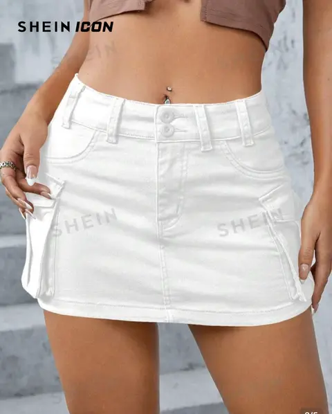 Falda mini Icon · Blanco